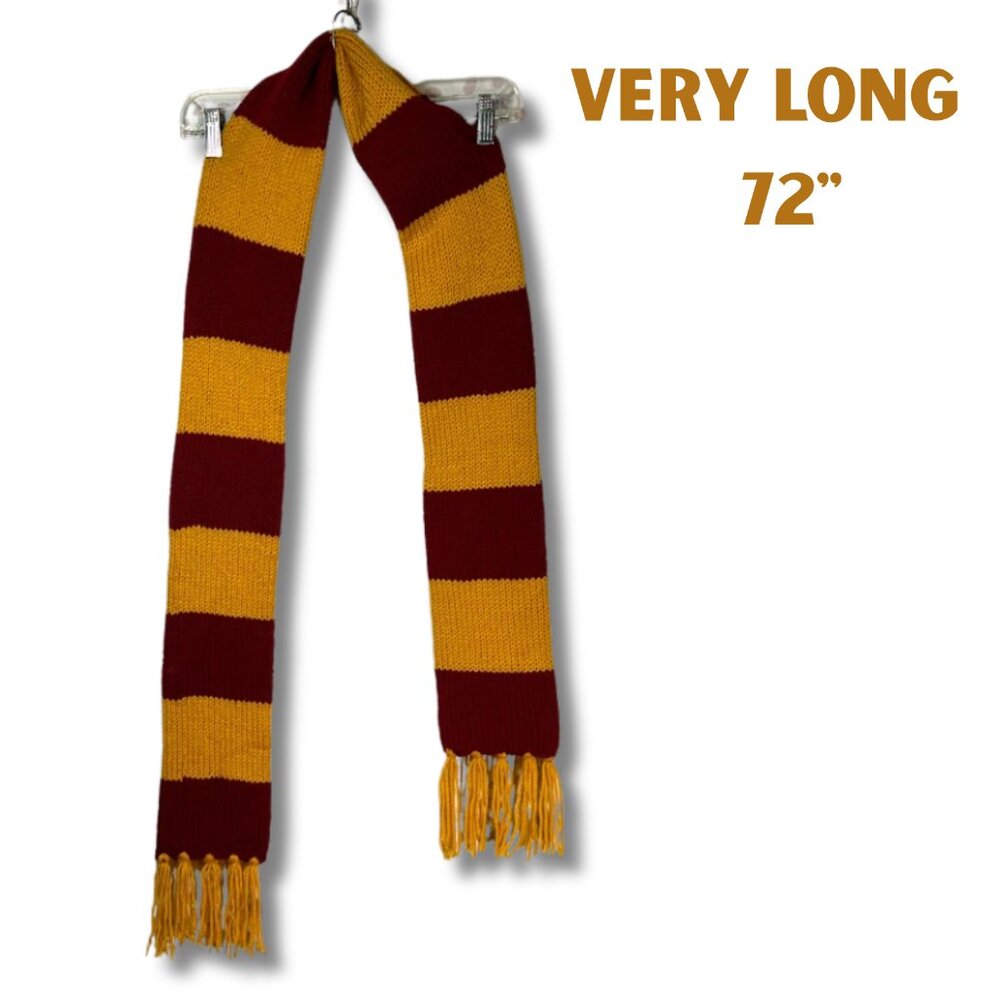 Harry Potter Vouge Gryffindor House Cosplay Knit Wool Costume Scarf Wrap‎ Tassel